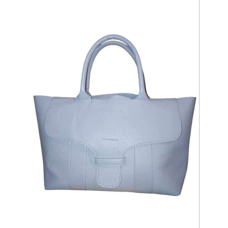 Handbag no talpan warna biru telor asin