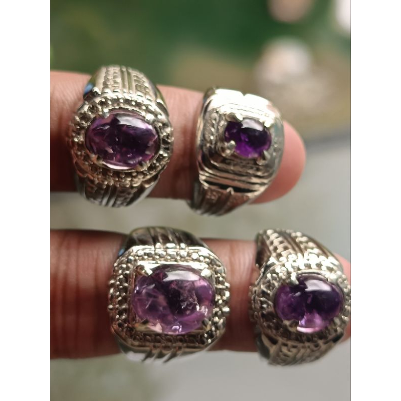 cincin batu kecubung asli