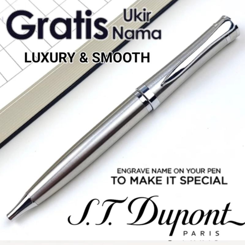 

Ballpoint Mewah Twist Action St Dupont Gratis Grafir Nama Dan Box Exlusive