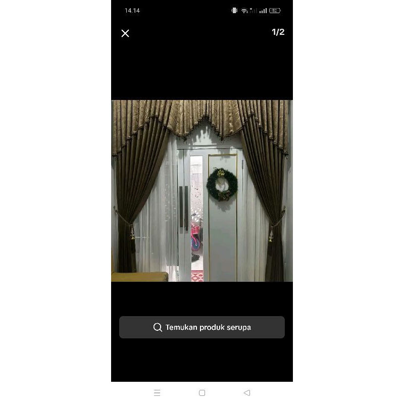 set gorden plus poni ombak rumbai pintu kupu tarung atw jendela