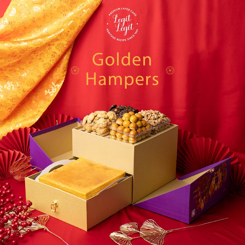 

Legit Legit Golden Hampers - Chinese New Year Hampers | Lunar New Year Hampers | Hampers Imlek | Parcel Imlek | Hadiah Imlek | Paket Kue
