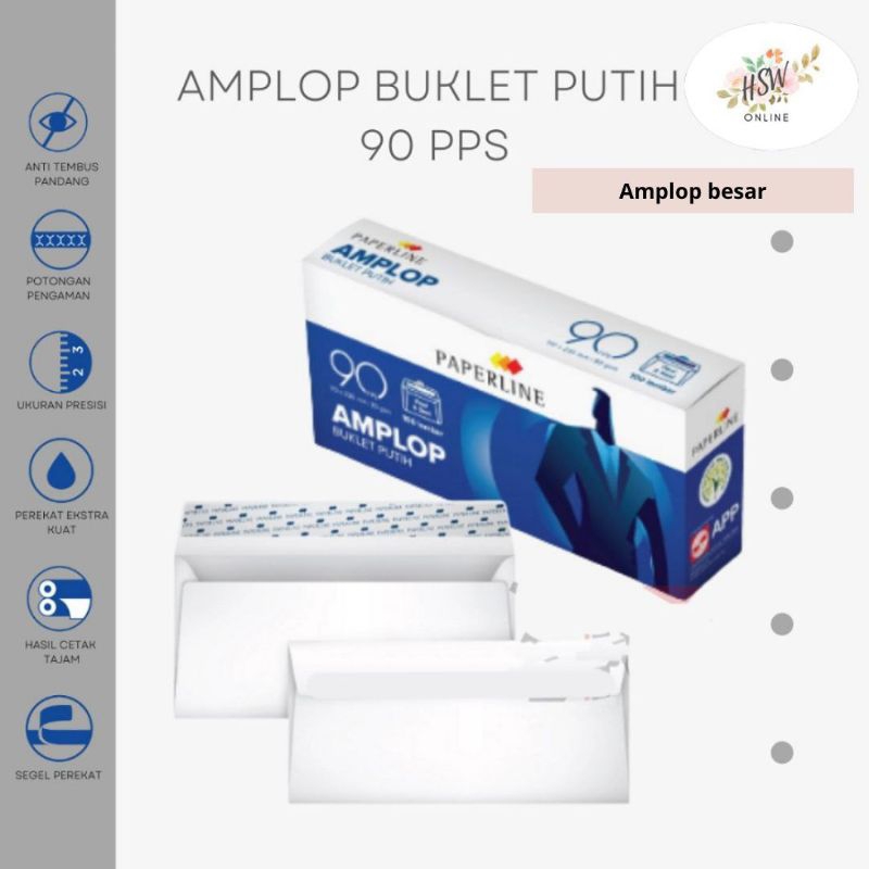 

Amplop Putih Besar Panjang Paperline 90 Putih Polos Murah Sumbangan