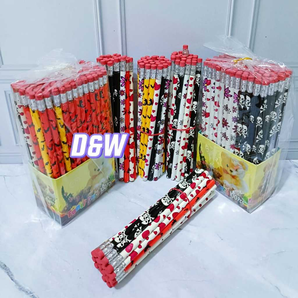 

PROMO 100 PCS PENSIL 2B KARAKTER FANCY / ADA PENGHAPUSNYA ISI 100 PCS