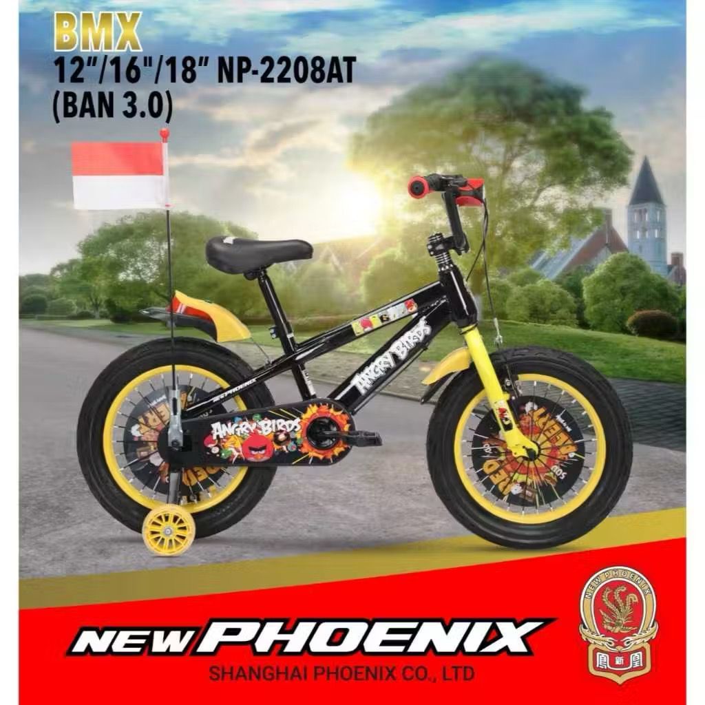 SEPEDA ANAK LAKI LAKI NEW PHOENIX BMX NP 2208 ANGRY BIRD,sepeda anak murah