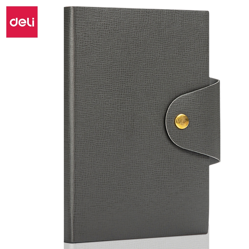 

Deli Buku Catatan Sampul Kulit / Leather Cover Notebook A6 A7 96 Lembar Abu-Abu 2226X