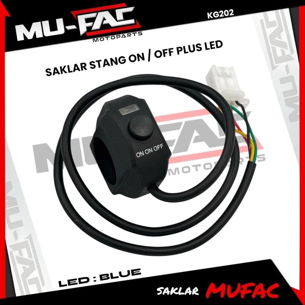 Saklar Stang MUFAC ON ON OFF Saklar Lampu Motor KG202 UNIVERSAL PCX ADV SCOOPY BEAT STREET VIXION TI