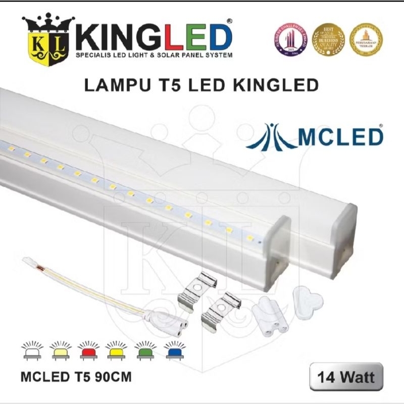 MC LED PUTIH Lampu TL5 / 5 watt 30cm/ 9watt 60cm/ 14watt 90cm/18watt 120cm