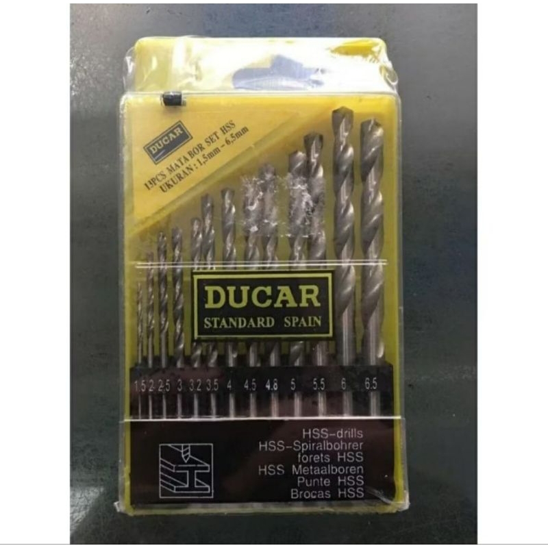 MATA BOR SET DUCAR 13PCS / MATA BOR BESI & KAYU