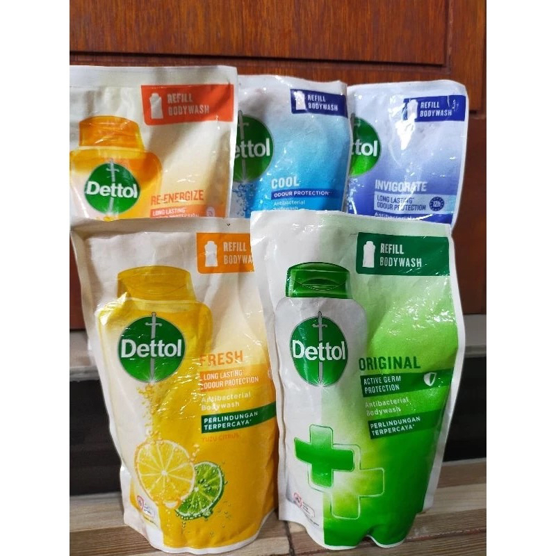 Dettol Bodywash / Sabun Cair Dettol 410g / 370g Dettol Reffill / Dettol sabun isi ulang kemasan mine