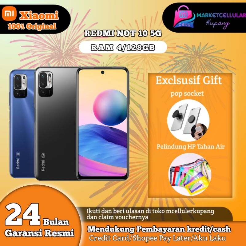 HANDPHONE REDMI NOT 10 5G RAM 4/128 GB PLUS BONUS SETIAP PEMBELIAN