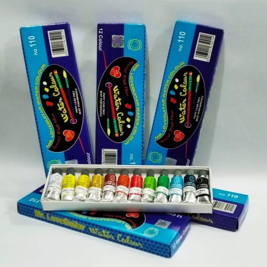 

Cat Air Guitar / Water Colour No.110 isi 12 Warna