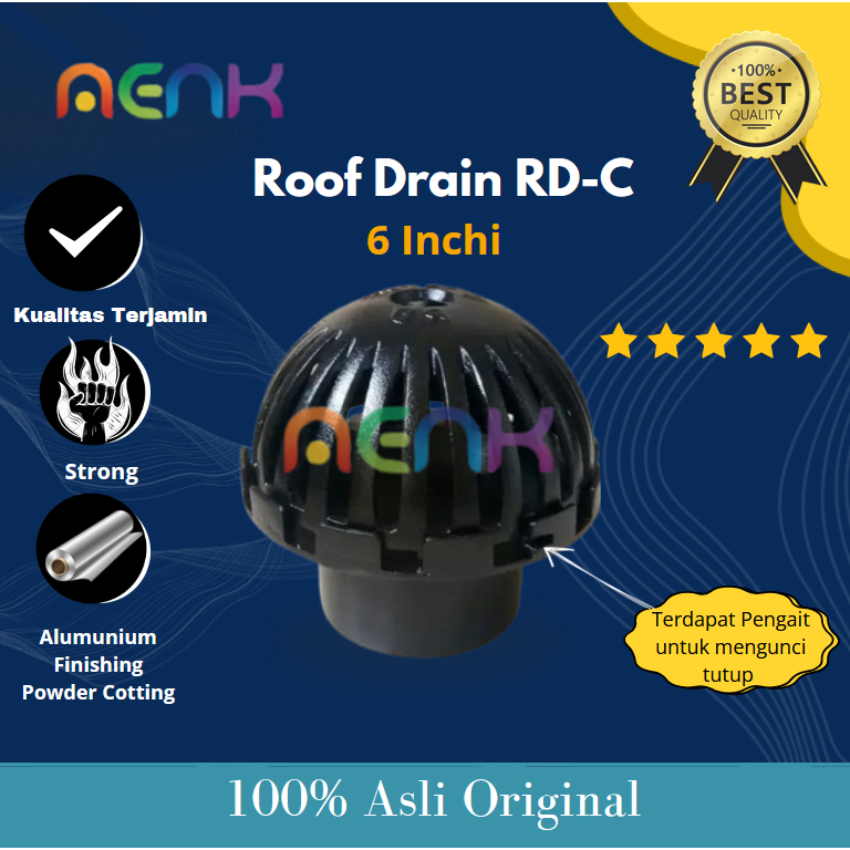 Roof Drain Alumunium 6 Inchi Powder Coating