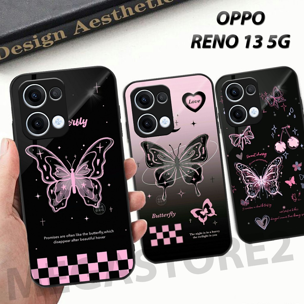 Case Oppo Reno 13 5g Casing Hp Oppo Reno 13 5g Case Oppo Terbaru Case Butterfly Case Hp Camera Prote