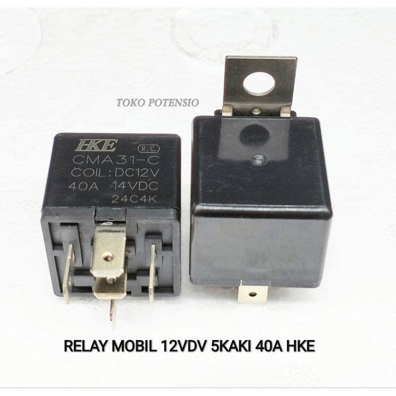 RELAY MOBIL 12VDC 5KAKI 40A HKE