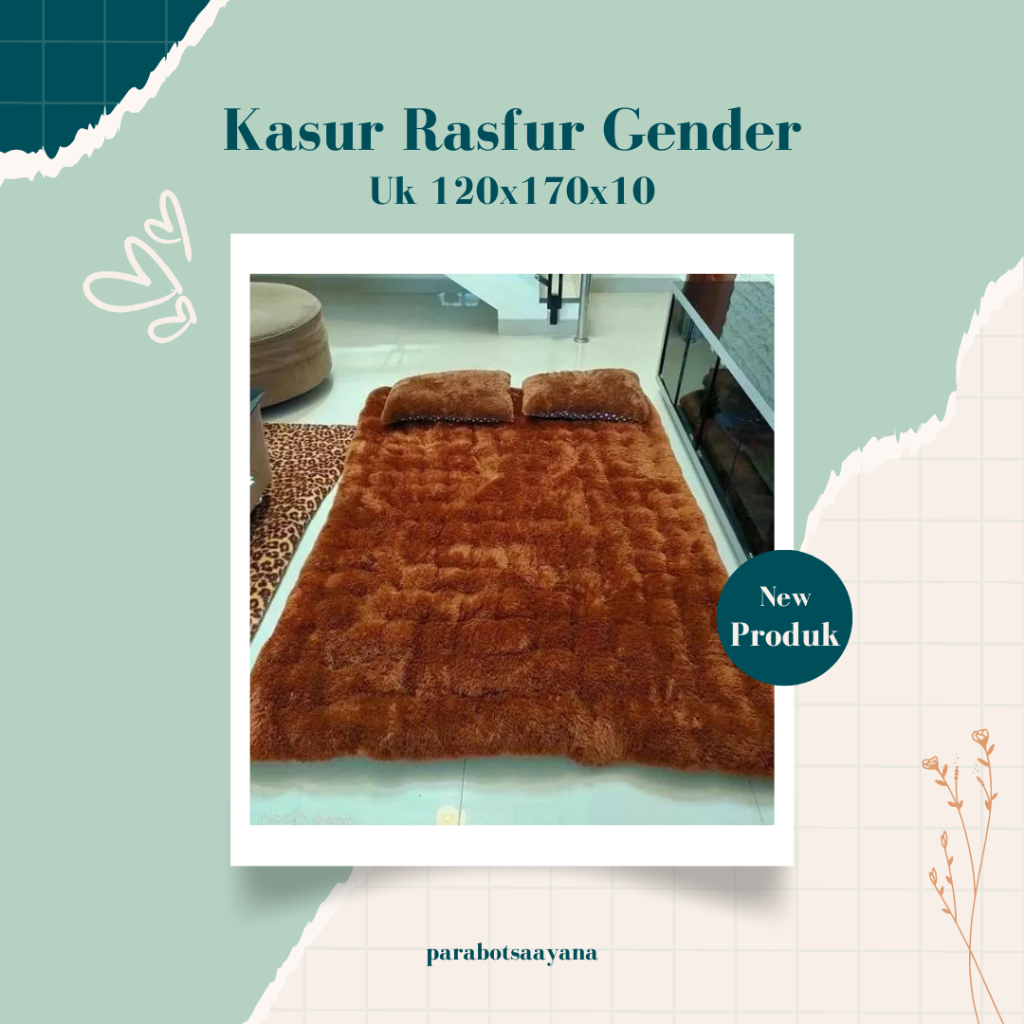 Kasur Gender Bulu Rasfur Murah Super Lembut /Ukuran Kasur Gender 120 x 170 CM
