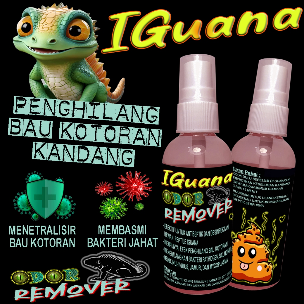 IGUANA ODOR REMOVER PET DISINFECTANT ANTISEPTIK KANDANG IGUANNA HIJAU BATU BIRU DIAMOND DISINFEKTAN 