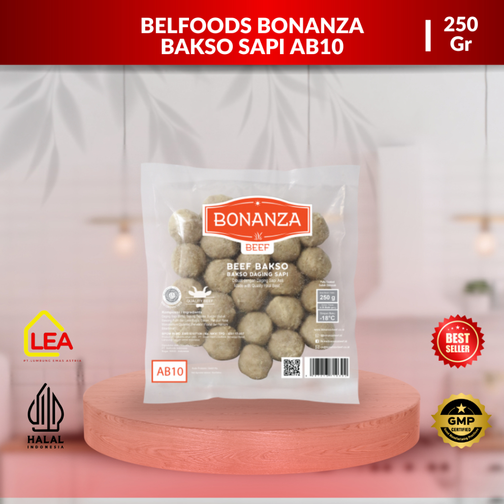 

Belfoods Bonanza Bakso Sapi AB 10 250g