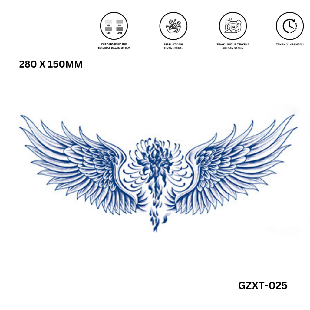 Tattoo Sayap Wings Tattoo Temporer Tattoo Temporary