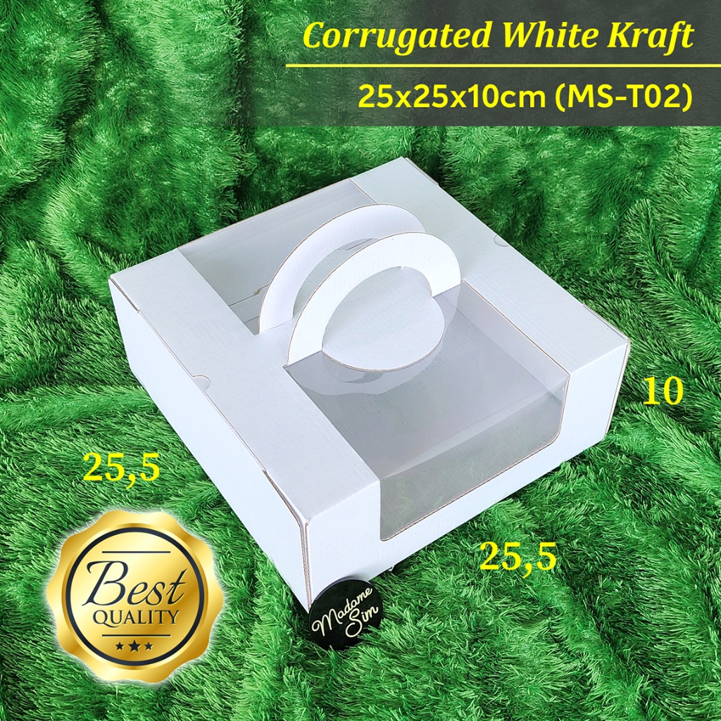 

DUS KUE - CAKE BOX - GIFT BOX - KOTAK KADO 25x25x10 - MS-T02 - WK (ISI : 10 PCS)