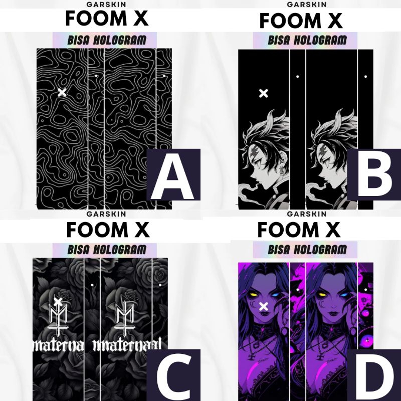 

stiker inner garskin Fhooomm ex bisa hologram dan custom desain