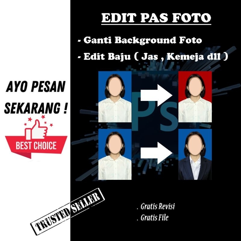 Edit Baju, Jas Pas Foto