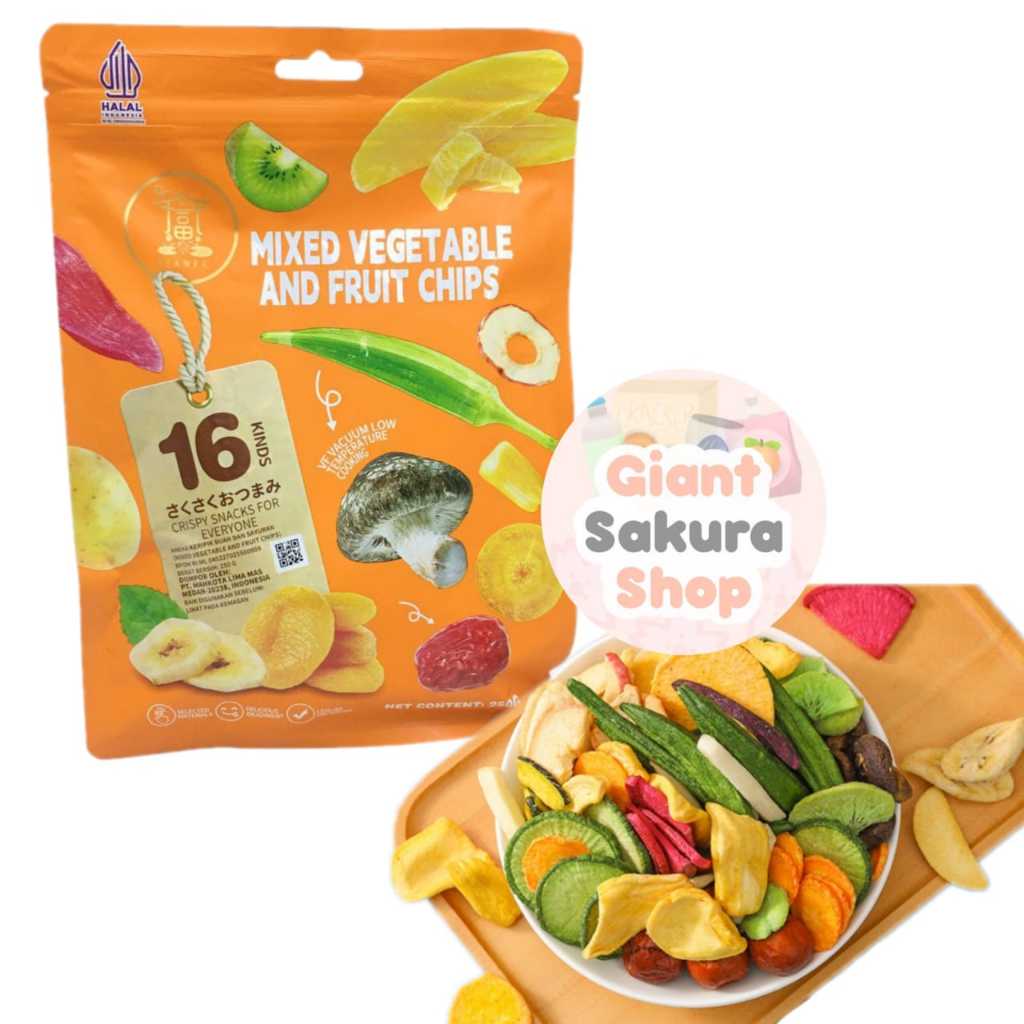 

Tianfu Mixed Vegetable and Fruit Chips / keripik / cemilan impor / keripik buah / keripik sayuran