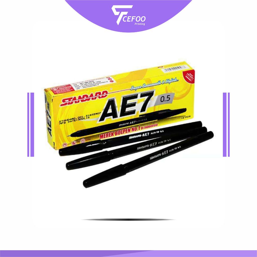 

Pulpen Ballpoint Standard AE7 Hitam (1pc)