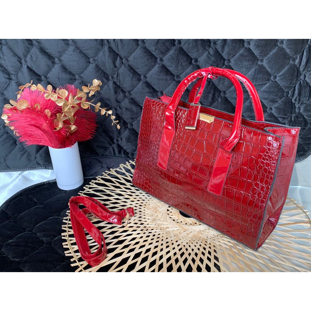 TAS HAND BAG WANITA MERAH HONGYANG