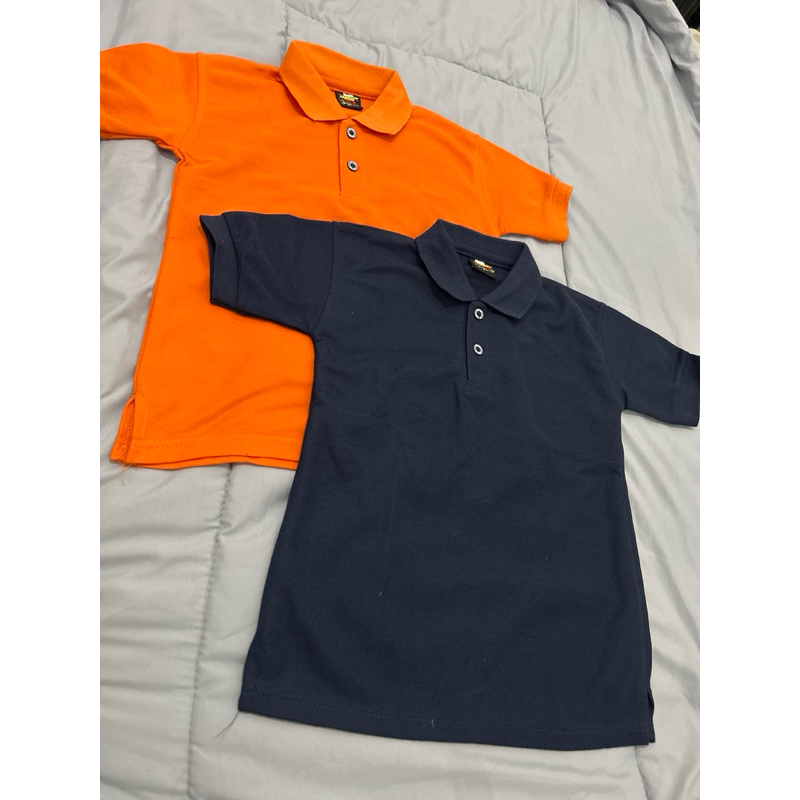 Polo Shirt | Kaos Polo Anak 5-8 Tahun Orange Navy