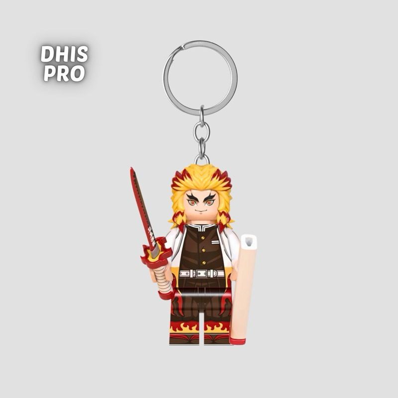 Dhis Project Gantungan Kunci Figure Rengoku Kyoujurou Kimetsu No Yaiba Demon Slayer