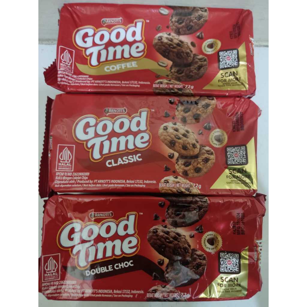 

Good Time 3 varian rasa - SnackQriuk- Cofee - Clasik - Dobuble choc