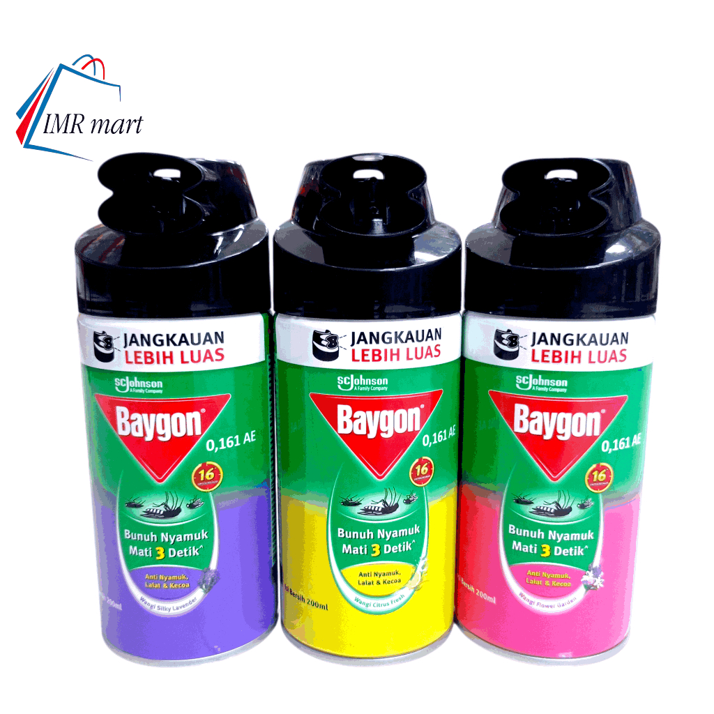 Baygon Aerosol 200 ml / Baygon Semprot Nyamuk Kaleng