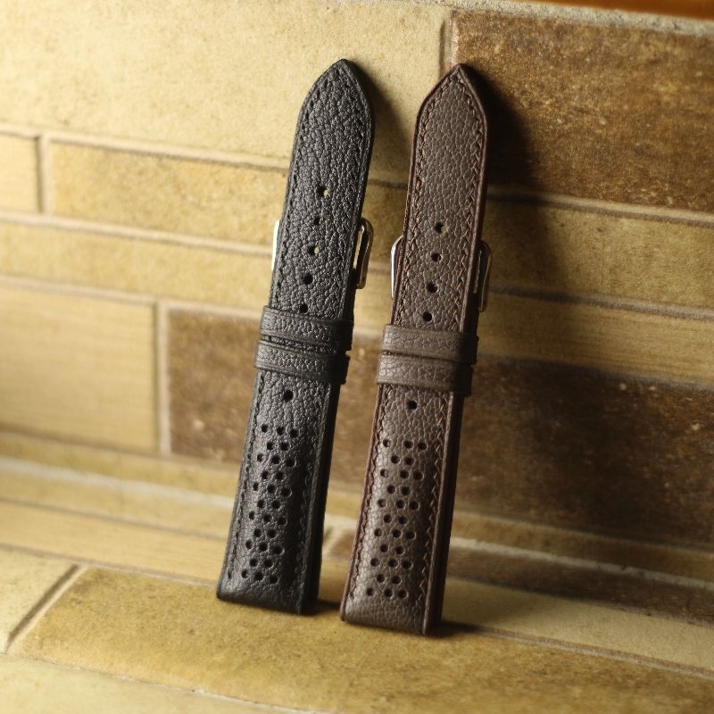 tali jam tangan kulit chevre leather rally style