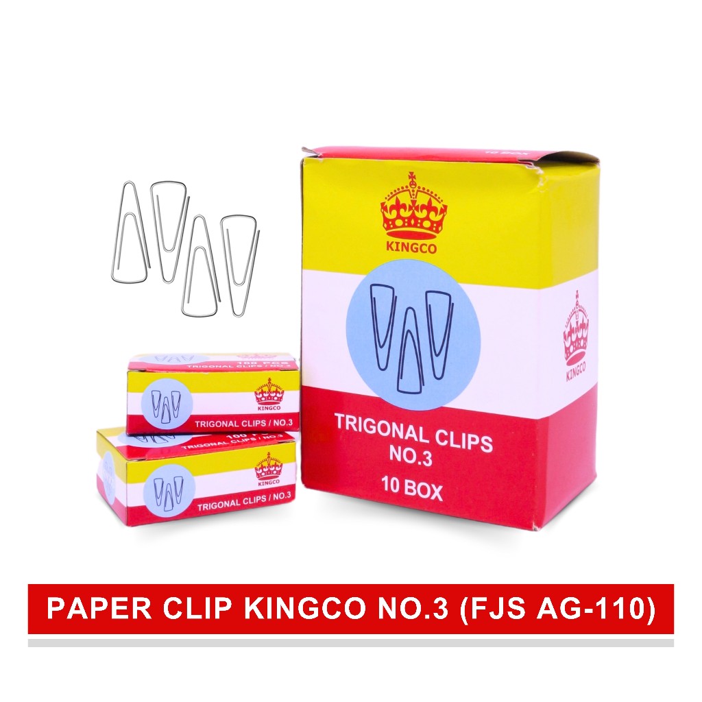 

PAPER CLIP KINGCO BESAR & KECIL/TRIGONAL CLIP/CLIPS