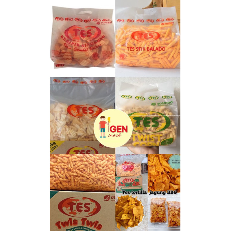 

TES KERIPIK 500gr SINGKONG BAKAR BALADO / SINGKONG KEJU / TORTILLA BBQ / STIK BALADO /STIK KEJU / TWIST CORN / TWIS TWIS SNACK KILOAN SERBA MERK TES