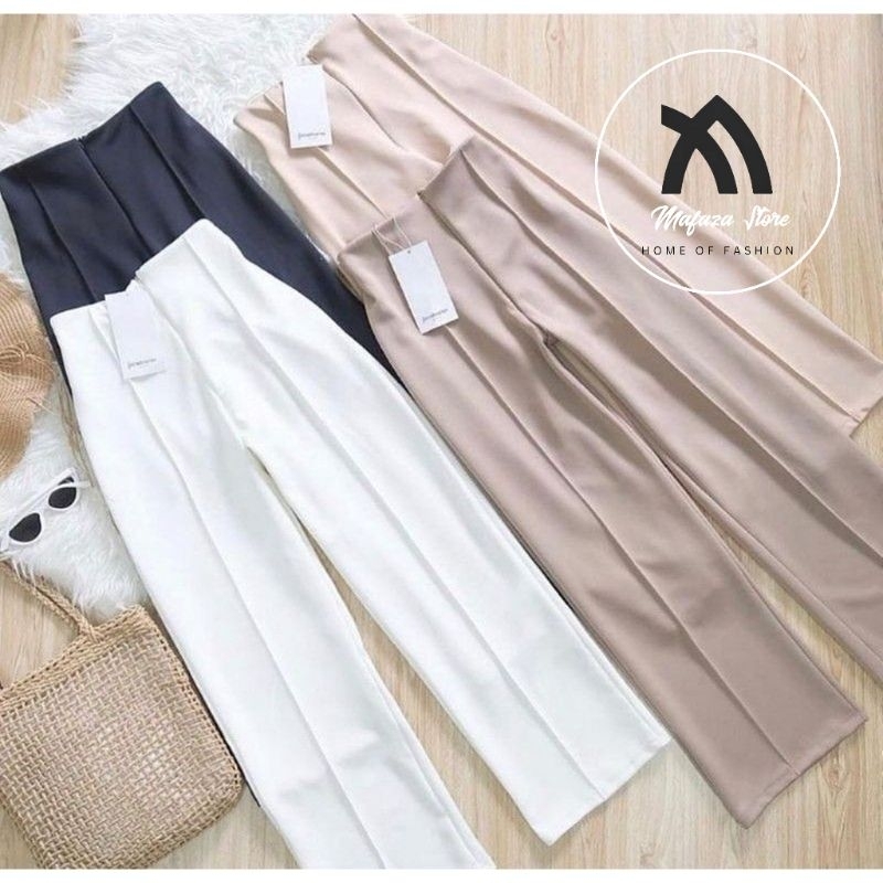 Kulot Scuba Wanita || Celana Panjang Kulot || Kulot Highwaist Kekinian BB 40-90 KG