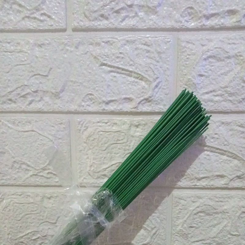 tangkai kawat / tangkai bunga lapis plastik / tangkai bunga kawat lapis plastik