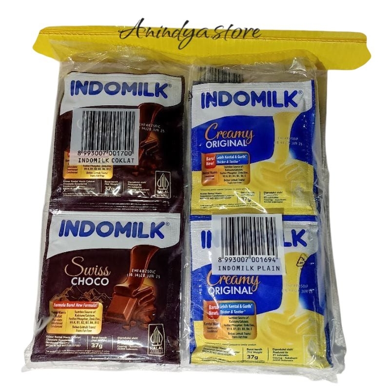 

Indomilk Sachet Susu Kental Manis Coklat & Putih Renceng isi 6 sachet