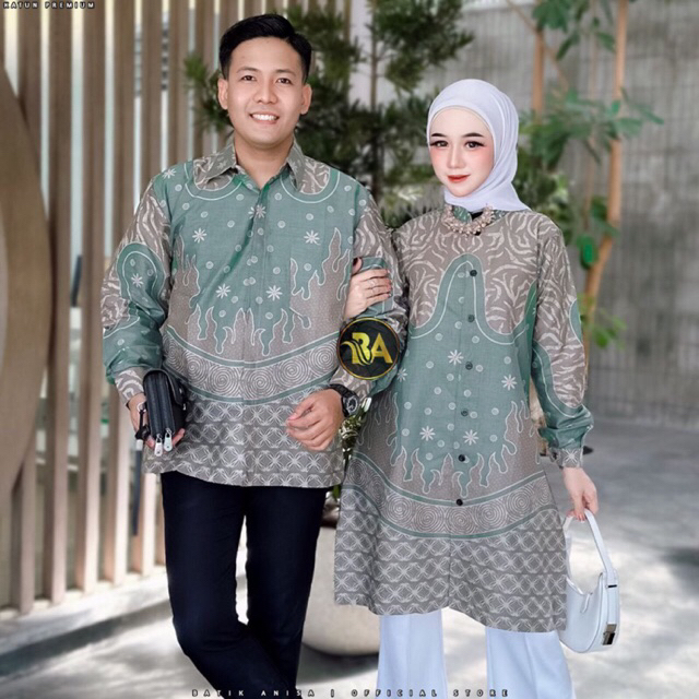 Batik Couple Original Pekalongan Premium Katun Batik Rhizqy Jumbo Seragam Sarimbit Motif Terbaru 202