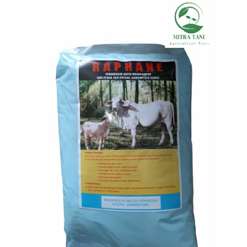 JAMU PERANGSANG NAFSU MAKAN SAPI DAN KAMBING RAPHANE 1 KG