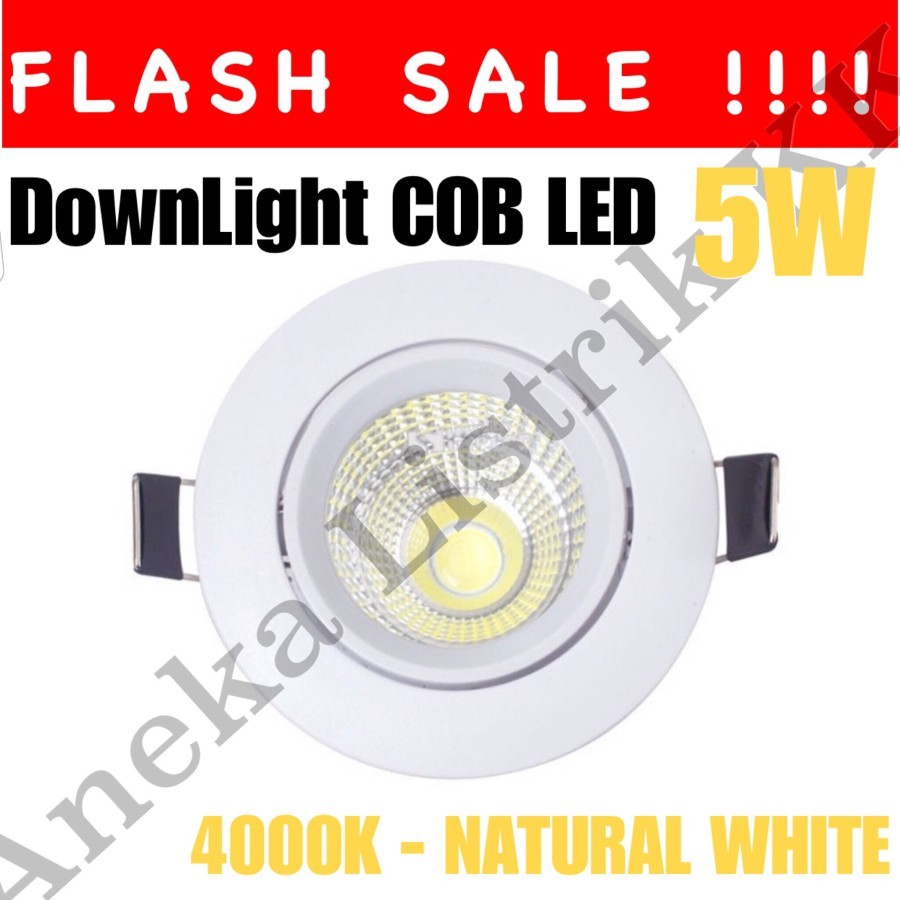 DownLight LED COB 5W 4000K 40K DL SPOT SOROT 5 W watt DOWN LIGHT 5Watt
