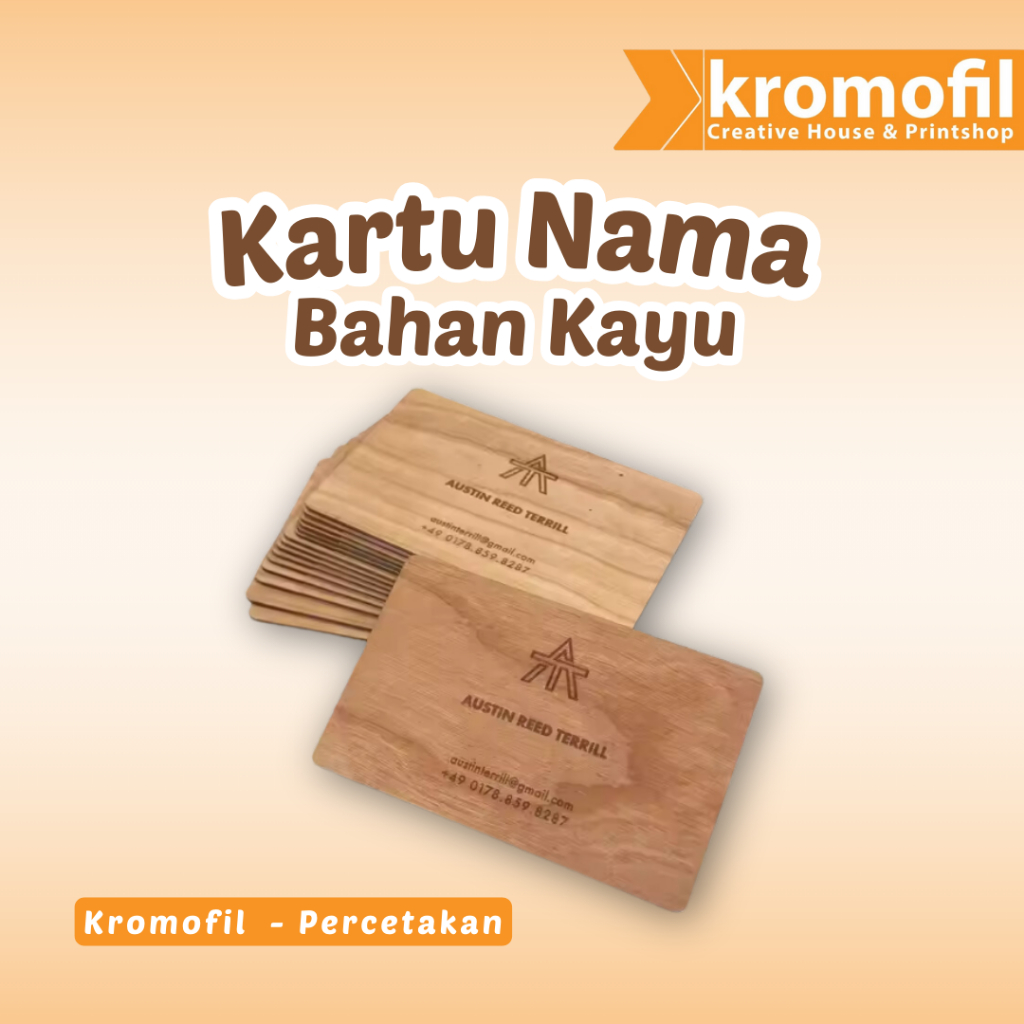 

Kartu Nama Kayu ID card custom / wooden business card