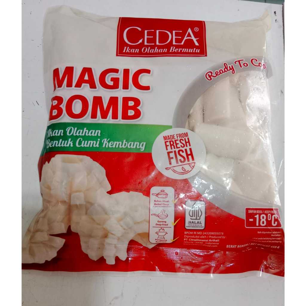 

cedea magic bomb 450g| ikan olahan bentuk cumi kembang