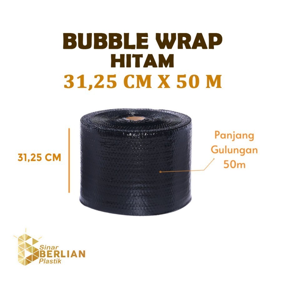 

PLASTIK BUBBLE WRAP PREMIUM 50 METER TERMURAH - 31,25CMX50M HITAM