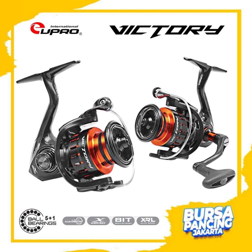 EUPRO Reel Pancing Spinning VICTORY 1000 5+1 BB Carbon Body Super Light Power Handle X Drag