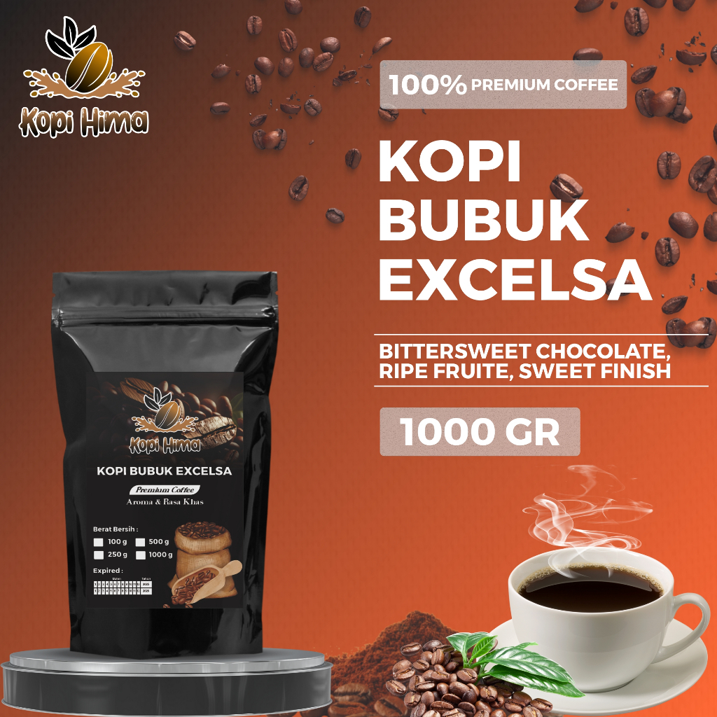 

kopi.hima - bubuk kopi excelsa 100 gram,250 gram, 500 gram, 1000 gram premium roasting