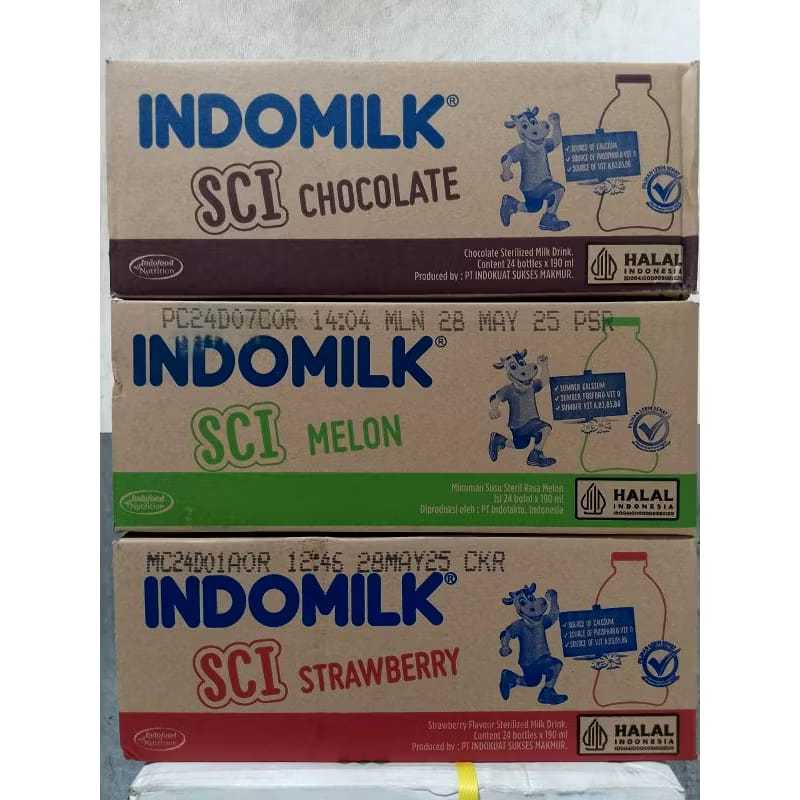 

SUSU INDOMILK BOTOL 190ml X 24 PER DUS SUSU UHT KEMASAN BOTOL ( KARTONAN )