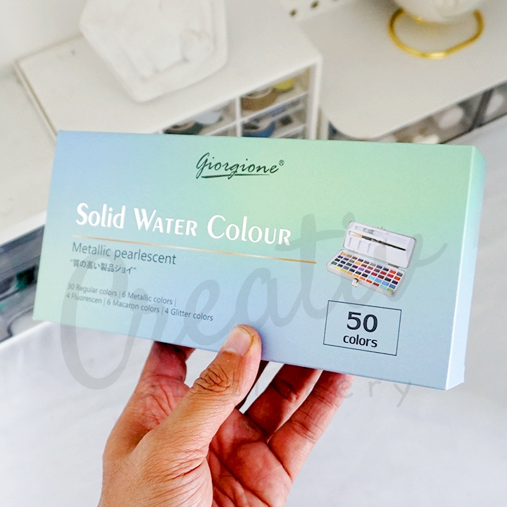

Giorgione Solid Water Colour Metallic Pearlescent 50 Warna G-ZG50 Cat Air Padat Premium Pemula & Profesional