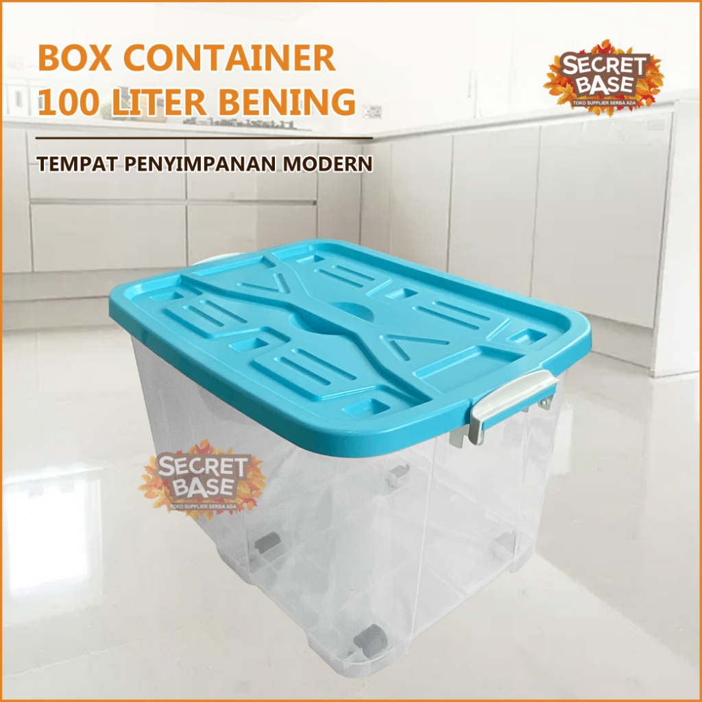 BOX CONTAINER 100 LITER + RODA Kontainer Box / Container Box