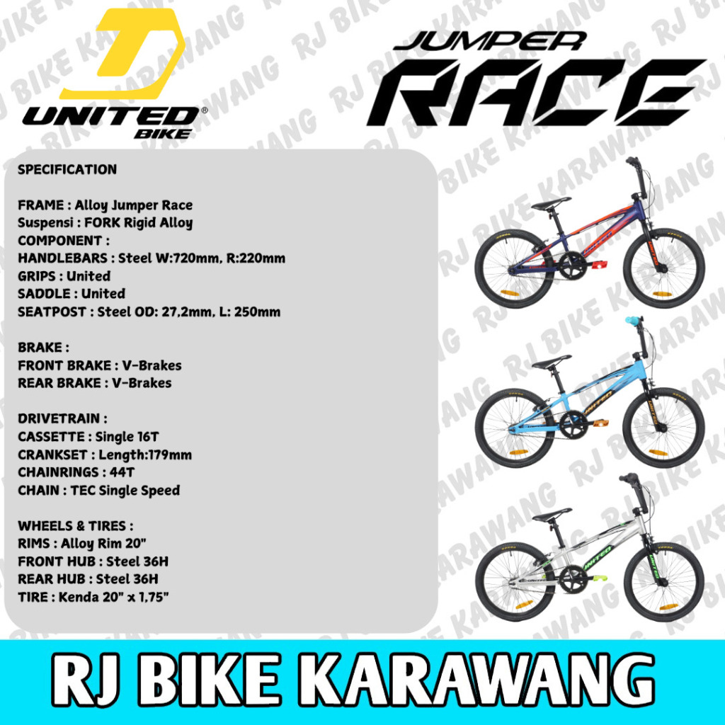 SEPEDA BMX 20INCH UNITED JUMPER RACE ALLOY